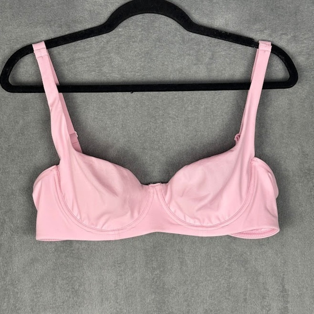 Shecurve Bra Womens 38B Pink Underwire Adjustable Straps Stretch Unlined